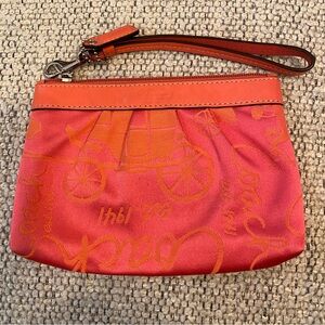 Y2K Coach pink & orange Wristlet
